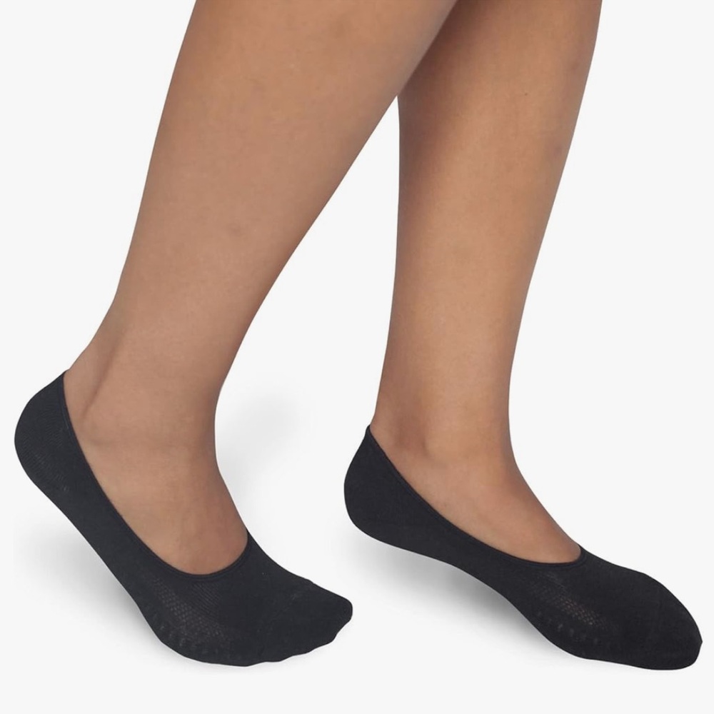 Socks — Mid Sport Liner Women's Black Socks (4 Pairs) - Shoe Size: 8-12 — Peds